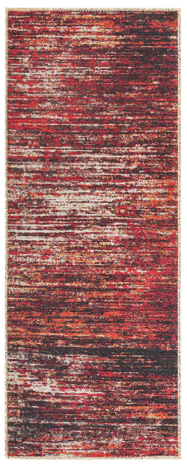 Rust Red 2' x 5' Asha Runner Area Rug 100% Chenille Cotton Easy Clean Indoor Living Dining Bedroom Office Carpet for Sale at Rug Engine