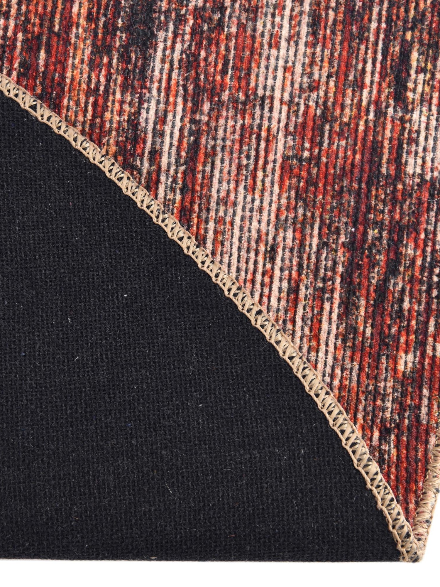 Rust Red 5' x 5' Asha Round Area Rug 100% Chenille Cotton Easy Clean Indoor Living Dining Bedroom Office Carpet for Sale at Rug Engine