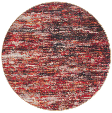 Rust Red 3' 6 x 3' 6 Asha Round Area Rug 100% Chenille Cotton Easy Clean Indoor Living Dining Bedroom Office Carpet for Sale at Rug Engine