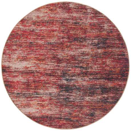 Rust Red 5' x 5' Asha Round Area Rug 100% Chenille Cotton Easy Clean Indoor Living Dining Bedroom Office Carpet for Sale at Rug Engine