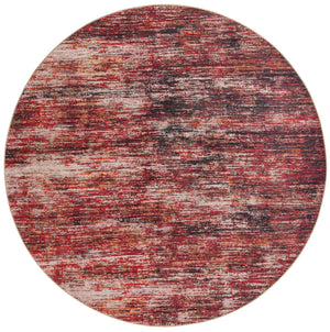 Rust Red 7' 7 x 7' 7 Asha Round Area Rug 100% Chenille Cotton Easy Clean Indoor Living Dining Bedroom Office Carpet for Sale at Rug Engine