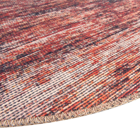 Rust Red 3' 6 x 5' 6 Asha Oval Area Rug 100% Chenille Cotton Easy Clean Indoor Living Dining Bedroom Office Carpet for Sale at Rug Engine
