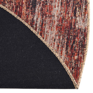 Rust Red 4' x 6' Asha Oval Area Rug 100% Chenille Cotton Easy Clean Indoor Living Dining Bedroom Office Carpet for Sale at Rug Engine