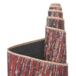 Rust Red 3' 6 x 5' 6 Asha Oval Area Rug 100% Chenille Cotton Easy Clean Indoor Living Dining Bedroom Office Carpet for Sale at Rug Engine