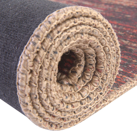 Rust Red 3' 6 x 5' 6 Asha Oval Area Rug 100% Chenille Cotton Easy Clean Indoor Living Dining Bedroom Office Carpet for Sale at Rug Engine