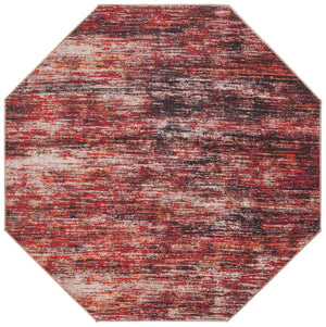Rust Red 5' x 5' Asha Octagon Area Rug 100% Chenille Cotton Easy Clean Indoor Living Dining Bedroom Office Carpet for Sale at Rug Engine