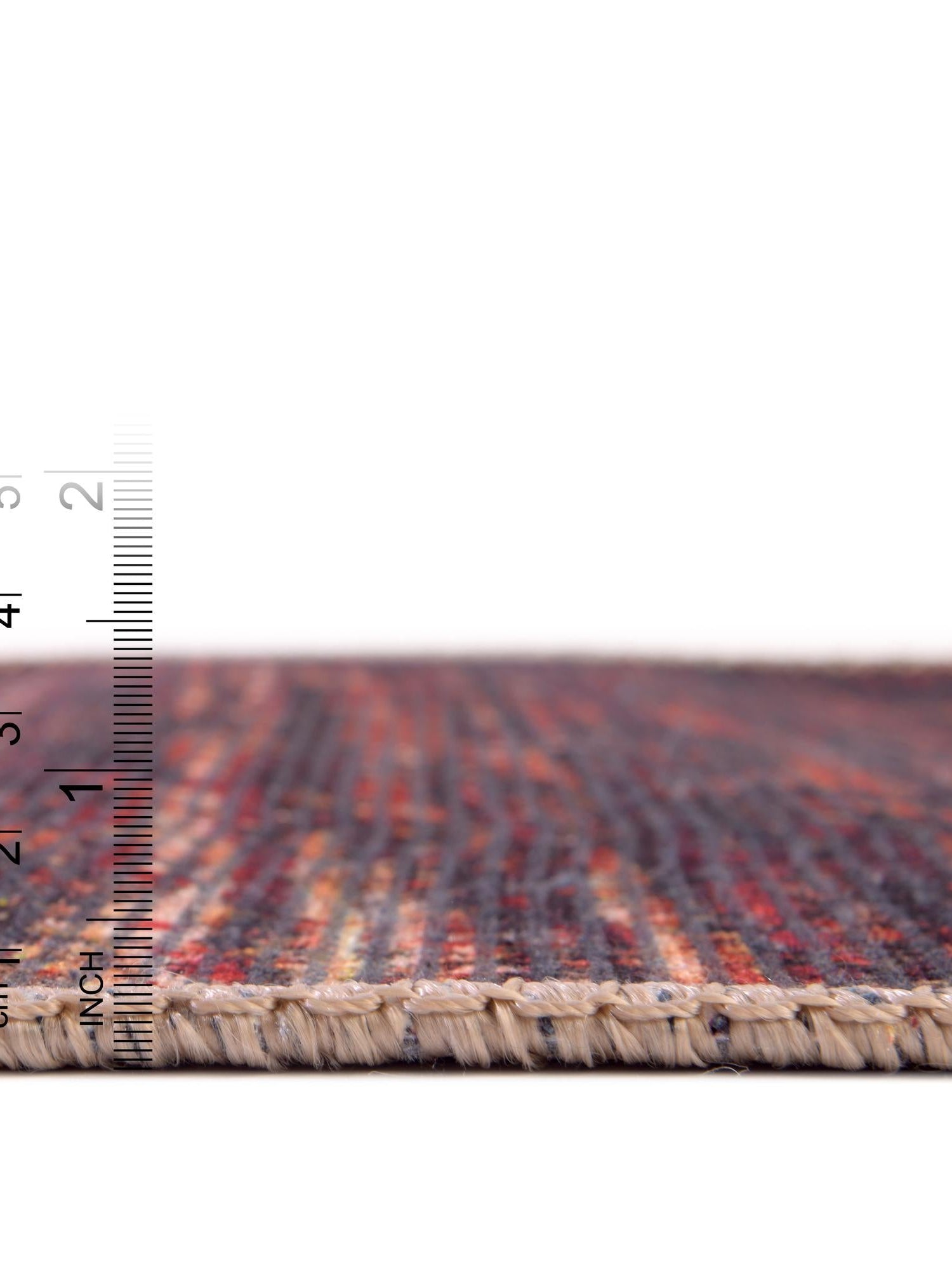 Rust Red 5' x 5' Asha Square Area Rug 100% Chenille Cotton Easy Clean Indoor Living Dining Bedroom Office Carpet for Sale at Rug Engine