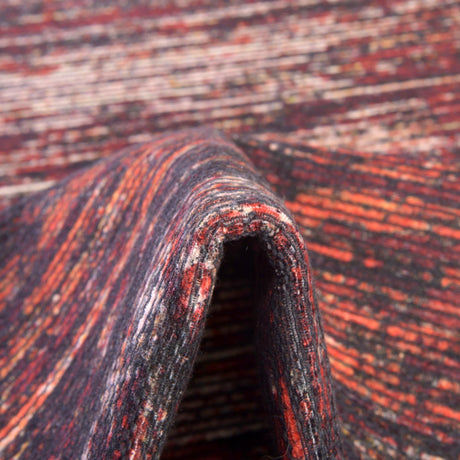 Rust Red 5' x 5' Asha Square Area Rug 100% Chenille Cotton Easy Clean Indoor Living Dining Bedroom Office Carpet for Sale at Rug Engine