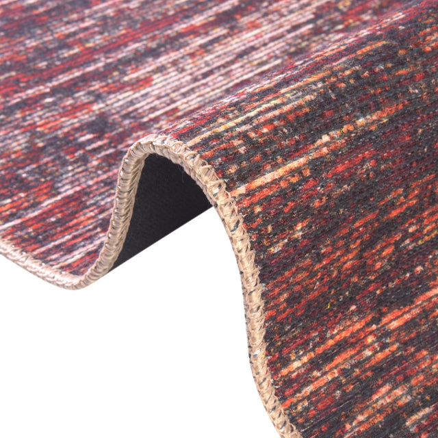 Rust Red 7' 7 x 7' 7 Asha Square Area Rug 100% Chenille Cotton Easy Clean Indoor Living Dining Bedroom Office Carpet for Sale at Rug Engine