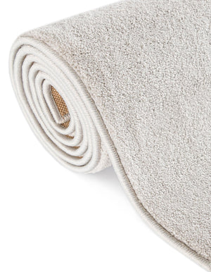 Cloud Gray 2' x 8' Everyday Solid Runner Area Rug 100% Polypropylene With Felt Backing Easy Clean Simple Carpet for Minimalist Room Decorating for Sale at Rug Engine