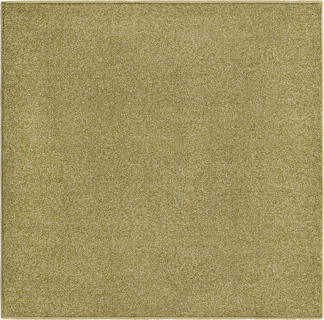 Fem Green 3' 3 x 3' 3 Everyday Solid Square Area Rug 100% Polypropylene With Felt Backing Easy Clean Simple Carpet for Minimalist Room Decorating for Sale at Rug Engine