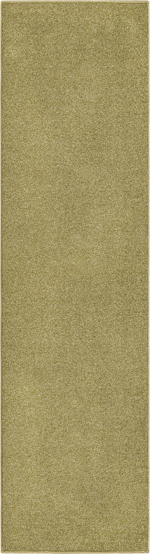 Fem Green 2' x 8' Everyday Solid Runner Area Rug 100% Polypropylene With Felt Backing Easy Clean Simple Carpet for Minimalist Room Decorating for Sale at Rug Engine