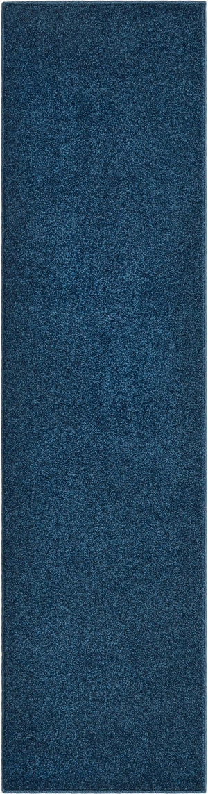 Navy Blue 2' x 8' Everyday Solid Runner Area Rug 100% Polypropylene With Felt Backing Easy Clean Simple Carpet for Minimalist Room Decorating for Sale at Rug Engine