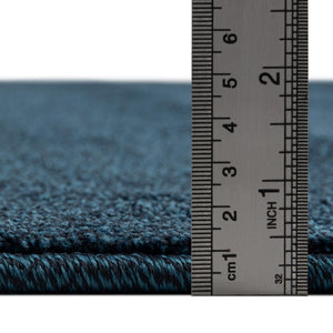 Navy Blue 2' x 8' Everyday Solid Runner Area Rug 100% Polypropylene With Felt Backing Easy Clean Simple Carpet for Minimalist Room Decorating for Sale at Rug Engine