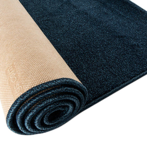 Navy Blue 2' x 8' Everyday Solid Runner Area Rug 100% Polypropylene With Felt Backing Easy Clean Simple Carpet for Minimalist Room Decorating for Sale at Rug Engine
