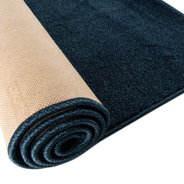 Navy Blue 2' x 8' Everyday Solid Runner Area Rug 100% Polypropylene With Felt Backing Easy Clean Simple Carpet for Minimalist Room Decorating for Sale at Rug Engine