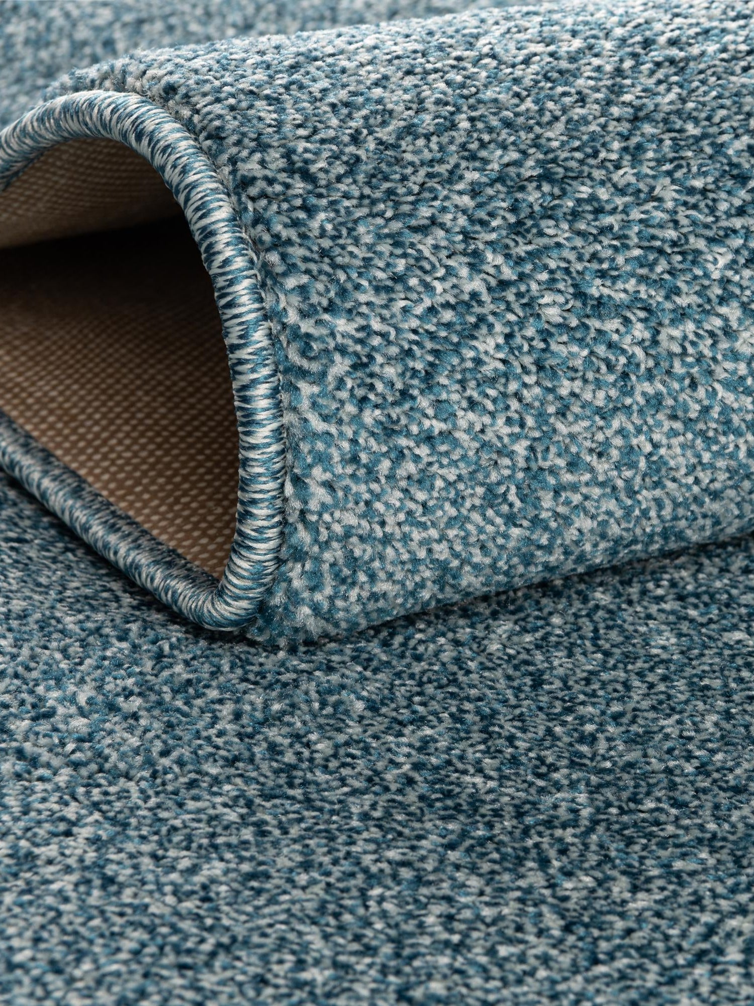 Santorini Blue 3' 3 x 3' 3 Everyday Solid Square Area Rug 100% Polypropylene With Felt Backing Easy Clean Simple Carpet for Minimalist Room Decorating for Sale at Rug Engine