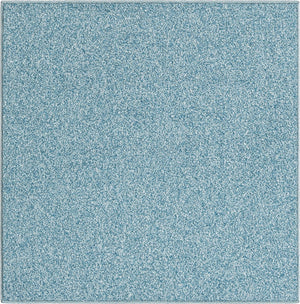 Santorini Blue 3' 3 x 3' 3 Everyday Solid Square Area Rug 100% Polypropylene With Felt Backing Easy Clean Simple Carpet for Minimalist Room Decorating for Sale at Rug Engine