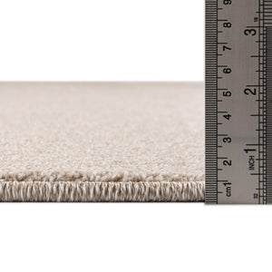 Sea Salt Ivory 3' x 5' 3 Everyday Solid Rectangle Area Rug 100% Polypropylene With Felt Backing Easy Clean Simple Carpet for Minimalist Room Decorating for Sale at Rug Engine