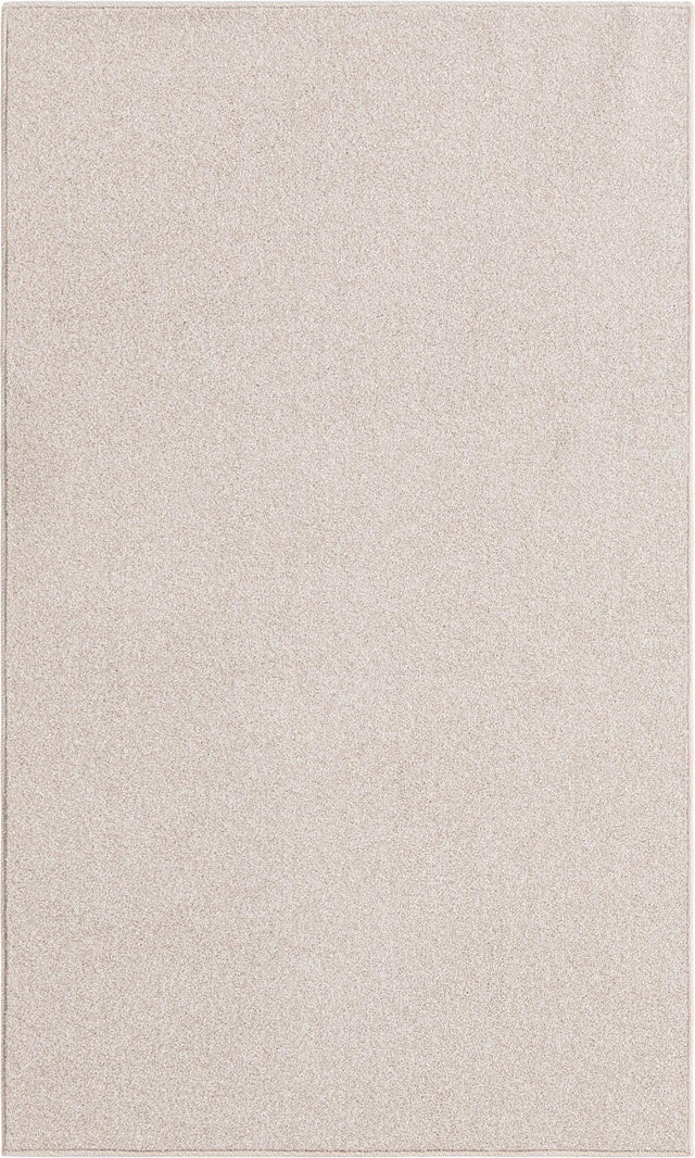 Sea Salt Ivory 3' x 5' 3 Everyday Solid Rectangle Area Rug 100% Polypropylene With Felt Backing Easy Clean Simple Carpet for Minimalist Room Decorating for Sale at Rug Engine