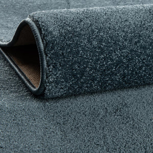 Steel blue 3' 3 x 3' 3 Everyday Solid Square Rug
