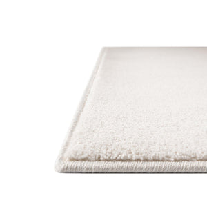 Powder White 3' 3 x 3' 3 Everyday Solid Square Area Rug 100% Polypropylene With Felt Backing Easy Clean Simple Carpet for Minimalist Room Decorating for Sale at Rug Engine