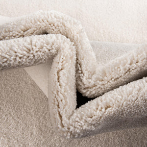 Powder White 3' 3 x 3' 3 Everyday Solid Square Area Rug 100% Polypropylene With Felt Backing Easy Clean Simple Carpet for Minimalist Room Decorating for Sale at Rug Engine