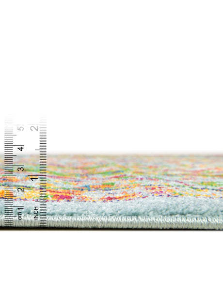 Aqua 7' 10 x 7' 10 Calypso Octagon Area Rug 100% Polypropylene With Cotton Backing Colorful Vivid Traditional Design Carpet for Living Office Dining Rooms for Sale at Rug Engine