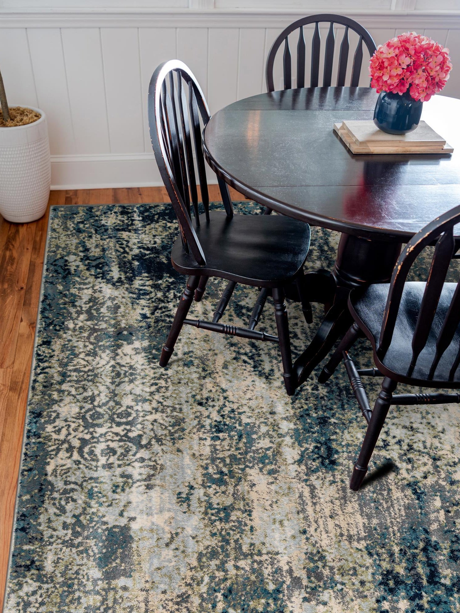 Navy Blue 6' 1 x 6' 1 Mystic Square Area Rug 100% Polypropylene Abstract Modern Carpet for Living Rooms, Dining, Bedrooms, Office for Sale at Rug Engine