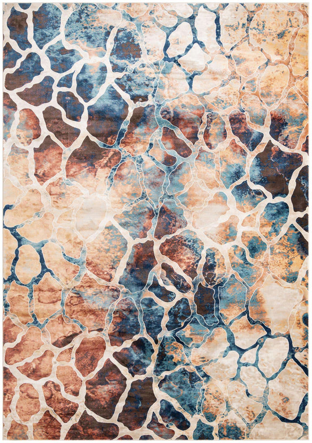Brick Red 10' x 14' 1 Mystic Rectangle Area Rug 100% Polypropylene Abstract Modern Carpet for Living Rooms, Dining, Bedrooms, Office for Sale at Rug Engine