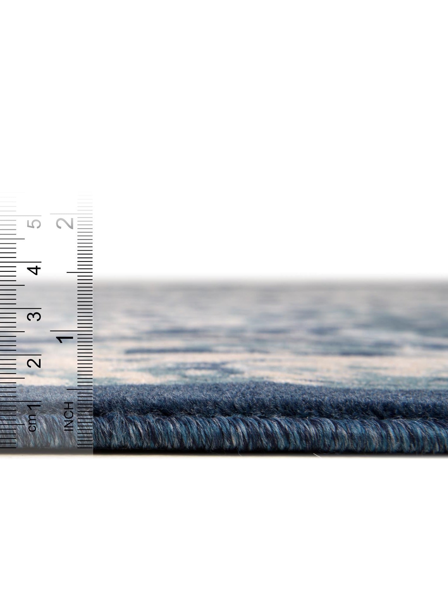 Navy Blue 7' 10 x 7' 10 Oslo Round Area Rug 100% Polypropylene Traditional Classic Vintage Distressed Carpet for Indoor Home Decor for Sale at Rug Engine