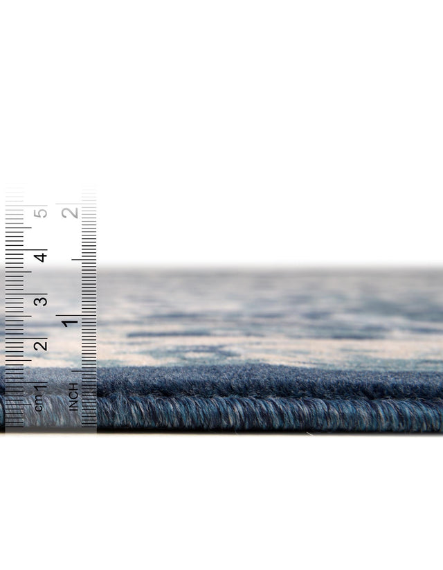 Navy Blue 5' 3 x 5' 3 Oslo Square Area Rug 100% Polypropylene Traditional Classic Vintage Distressed Carpet for Indoor Home Decor for Sale at Rug Engine
