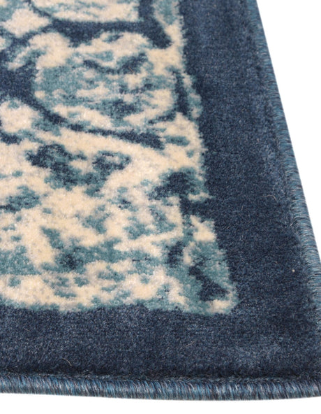 Navy Blue 6' 1 x 6' 1 Oslo Square Area Rug 100% Polypropylene Traditional Classic Vintage Distressed Carpet for Indoor Home Decor for Sale at Rug Engine