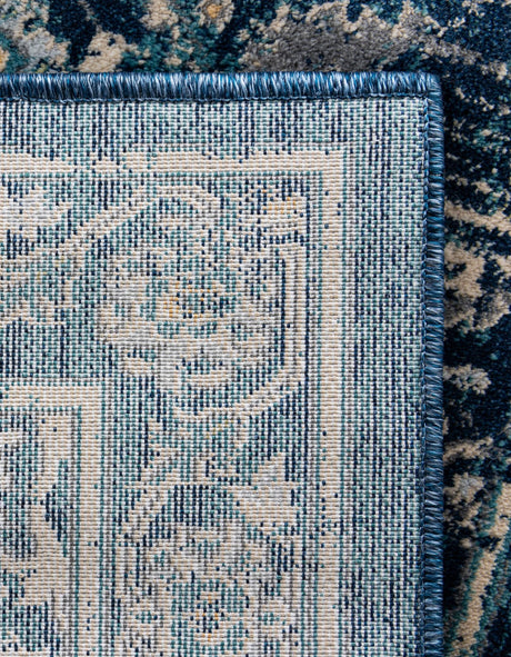 Navy Blue 7' 10 x 7' 10 Oslo Octagon Area Rug 100% Polypropylene Traditional Classic Vintage Distressed Carpet for Indoor Home Decor for Sale at Rug Engine