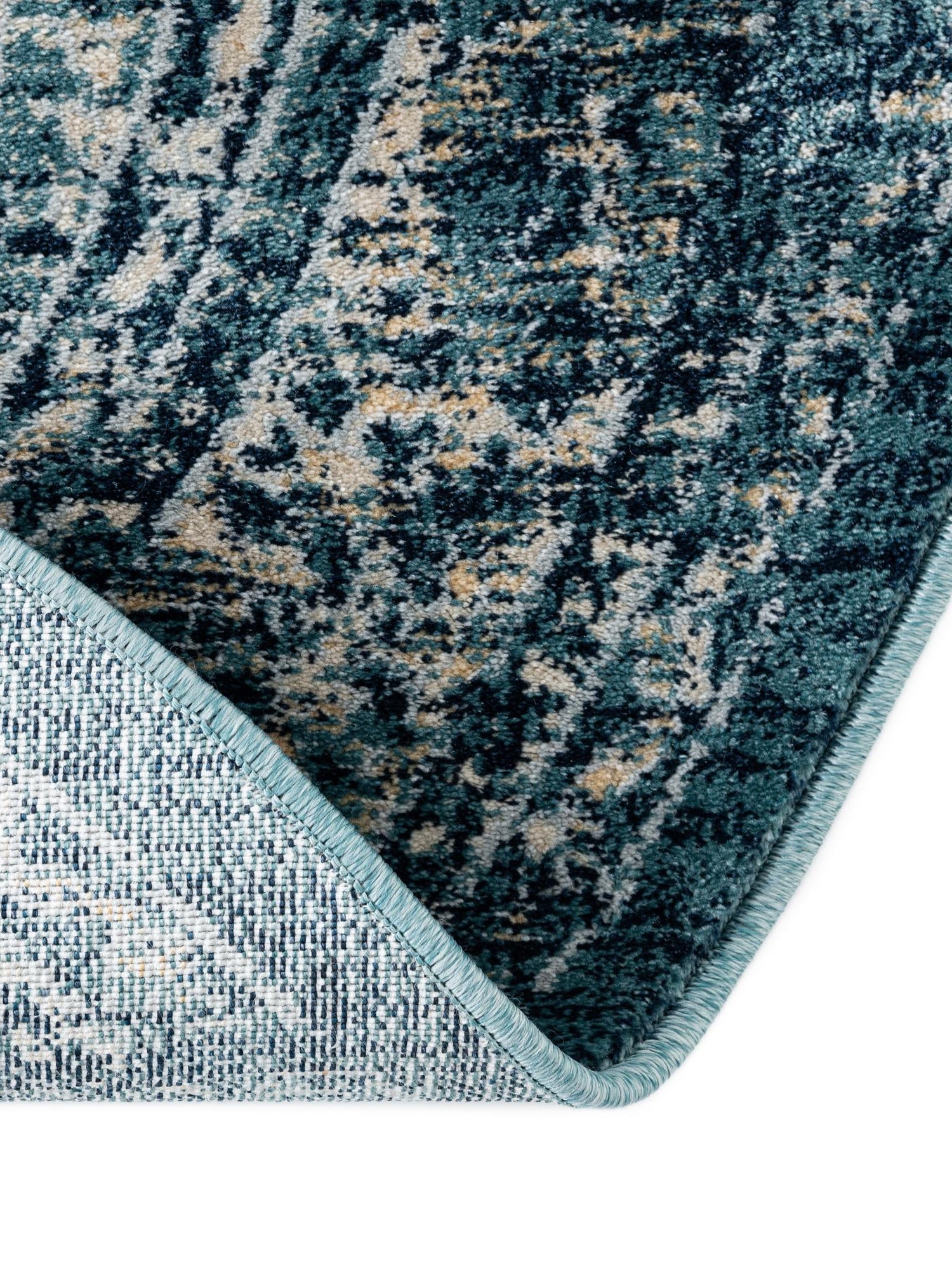 Navy Blue 3' 3 x 3' 3 Oslo Round Area Rug 100% Polypropylene Traditional Classic Vintage Distressed Carpet for Indoor Home Decor for Sale at Rug Engine