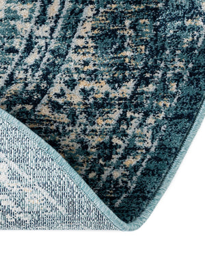 Navy Blue 3' 3 x 3' 3 Oslo Round Area Rug 100% Polypropylene Traditional Classic Vintage Distressed Carpet for Indoor Home Decor for Sale at Rug Engine