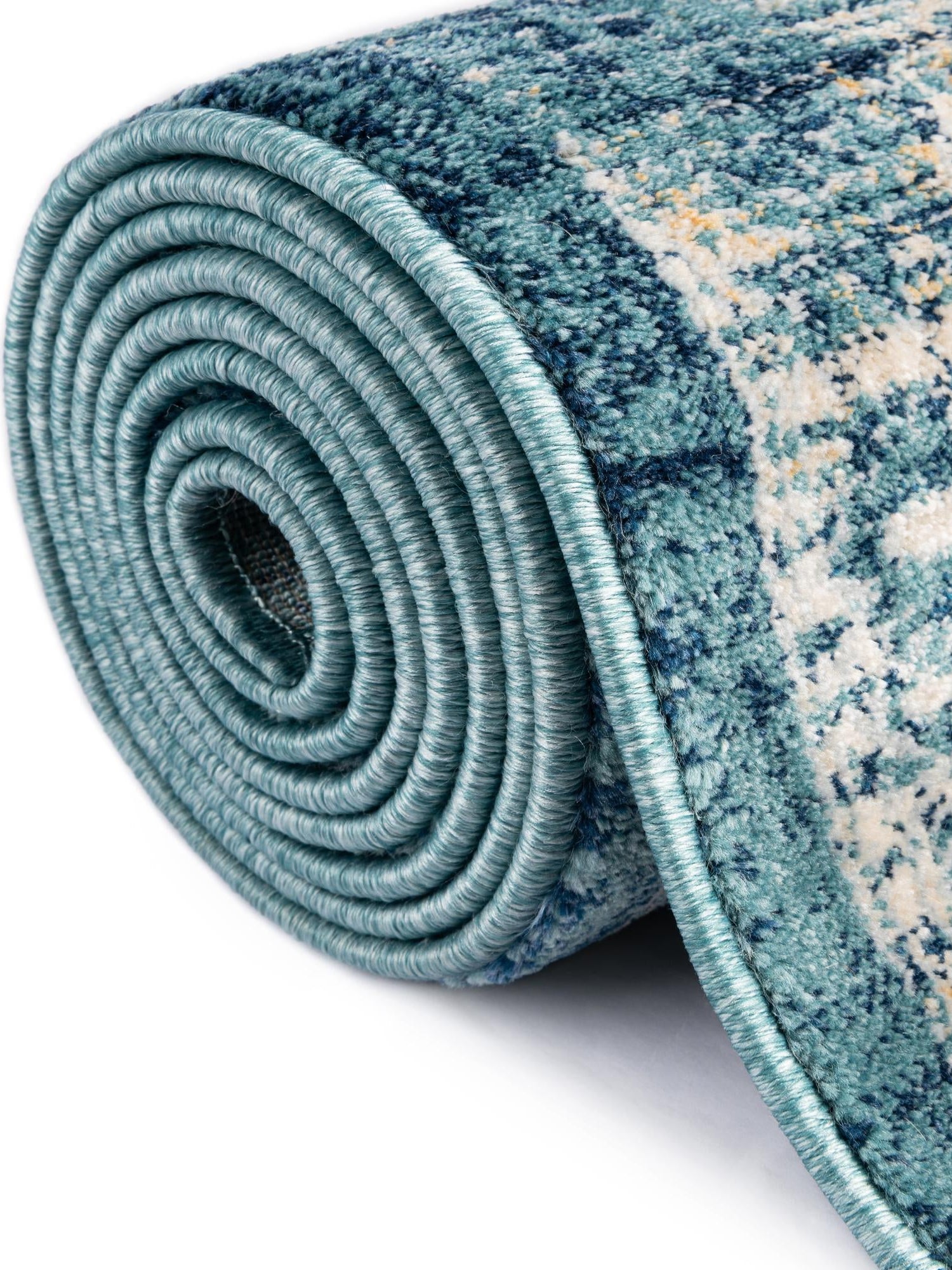 Navy Blue 3' 3 x 3' 3 Oslo Round Area Rug 100% Polypropylene Traditional Classic Vintage Distressed Carpet for Indoor Home Decor for Sale at Rug Engine