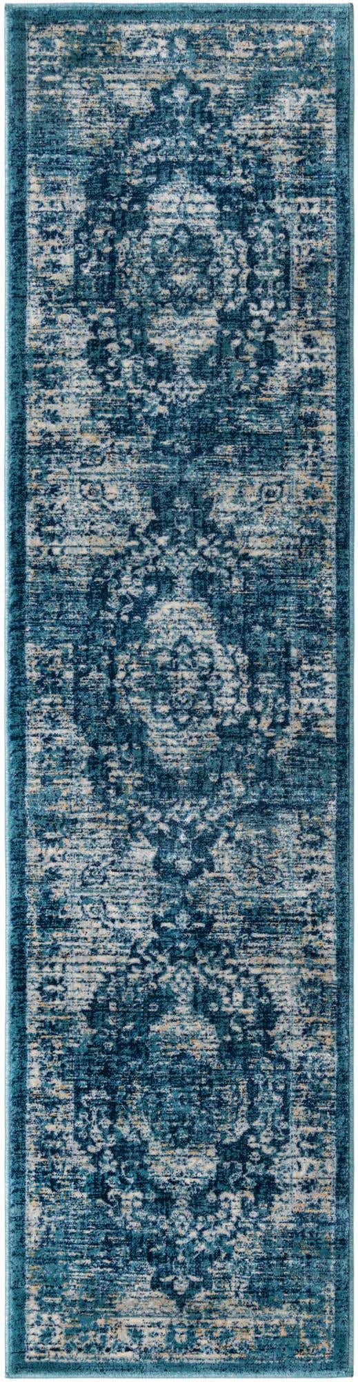 Navy Blue 2' x 8' Oslo Runner Area Rug 100% Polypropylene Traditional Classic Vintage Distressed Carpet for Indoor Home Decor for Sale at Rug Engine