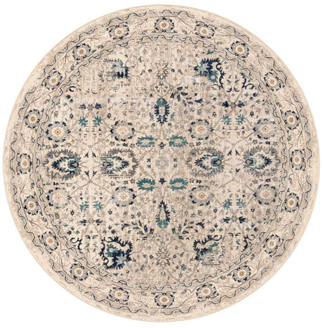 Beige 10' x 10' Oslo Round Area Rug 100% Polypropylene Traditional Classic Vintage Distressed Carpet for Indoor Home Decor for Sale at Rug Engine