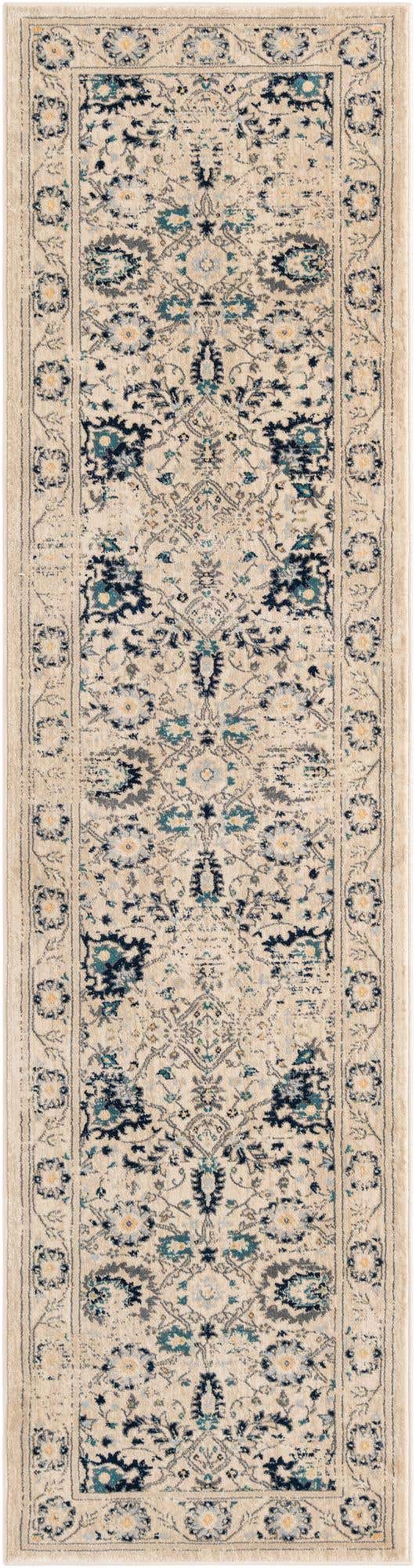 Beige 2' 7 x 10' Oslo Runner Area Rug 100% Polypropylene Traditional Classic Vintage Distressed Carpet for Indoor Home Decor for Sale at Rug Engine