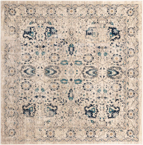 Beige 10' x 10' Oslo Square Area Rug 100% Polypropylene Traditional Classic Vintage Distressed Carpet for Indoor Home Decor for Sale at Rug Engine