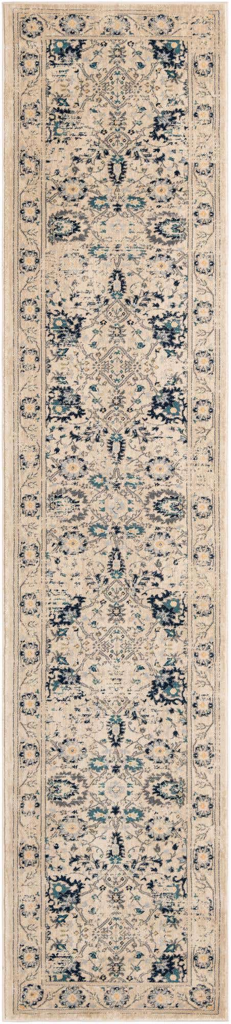 Beige 2' 7 x 12' Oslo Runner Area Rug 100% Polypropylene Traditional Classic Vintage Distressed Carpet for Indoor Home Decor for Sale at Rug Engine