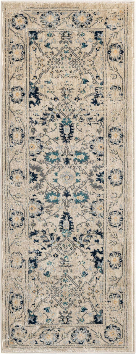 Beige 2' x 5' 1 Oslo Runner Area Rug 100% Polypropylene Traditional Classic Vintage Distressed Carpet for Indoor Home Decor for Sale at Rug Engine