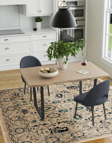 Beige 5' 3 x 5' 3 Oslo Square Area Rug 100% Polypropylene Traditional Classic Vintage Distressed Carpet for Indoor Home Decor for Sale at Rug Engine
