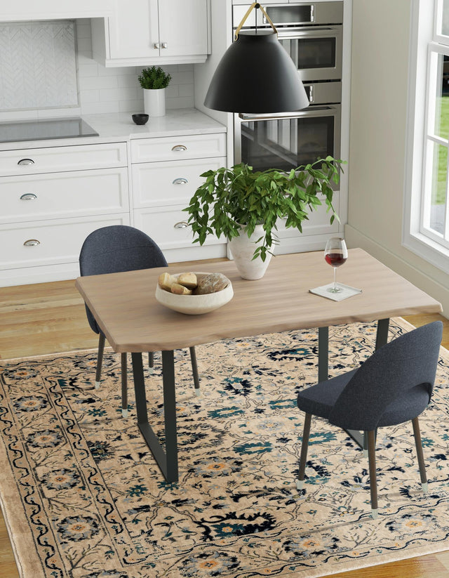 Beige 5' 3 x 5' 3 Oslo Square Area Rug 100% Polypropylene Traditional Classic Vintage Distressed Carpet for Indoor Home Decor for Sale at Rug Engine