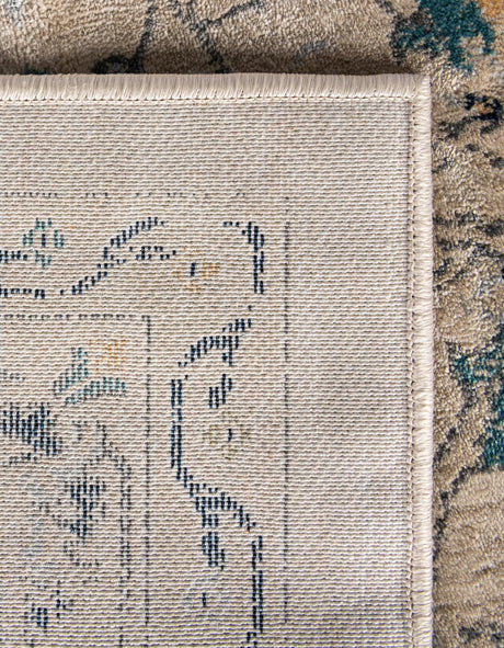 Beige 5' 3 x 5' 3 Oslo Octagon Area Rug 100% Polypropylene Traditional Classic Vintage Distressed Carpet for Indoor Home Decor for Sale at Rug Engine