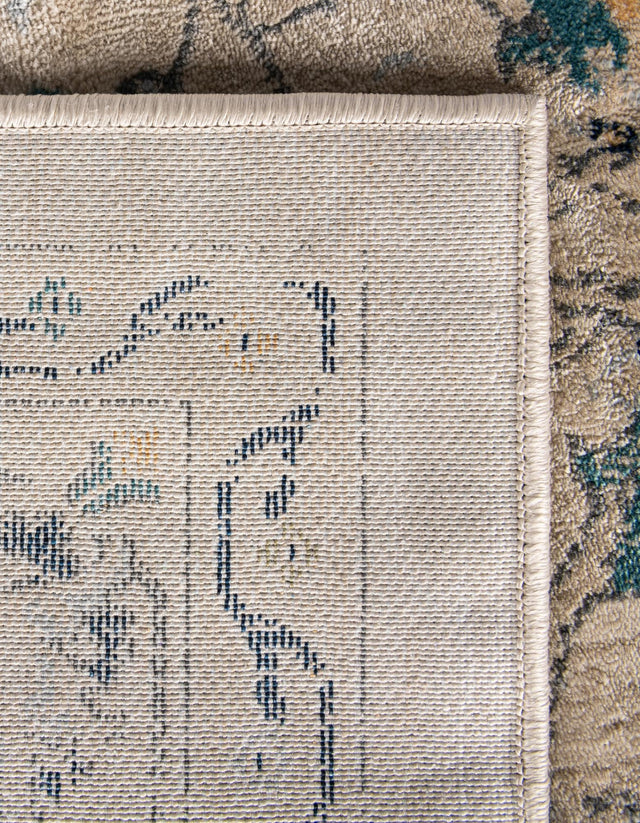 Beige 7' 10 x 7' 10 Oslo Octagon Area Rug 100% Polypropylene Traditional Classic Vintage Distressed Carpet for Indoor Home Decor for Sale at Rug Engine