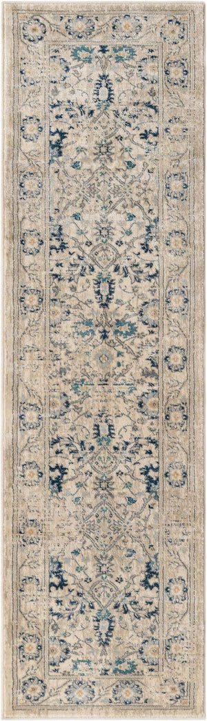 Beige 2' x 8' Oslo Runner Area Rug 100% Polypropylene Traditional Classic Vintage Distressed Carpet for Indoor Home Decor for Sale at Rug Engine