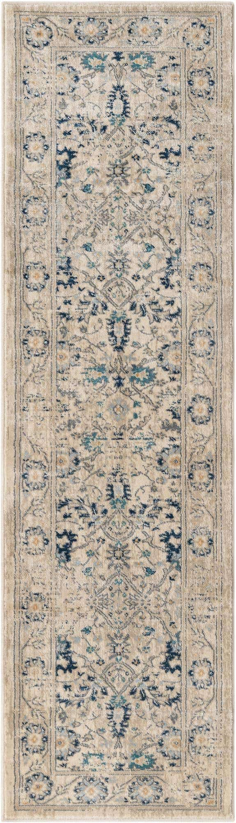 Beige 2' x 8' Oslo Runner Area Rug 100% Polypropylene Traditional Classic Vintage Distressed Carpet for Indoor Home Decor for Sale at Rug Engine