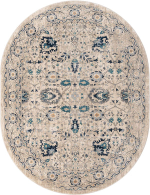Beige 7' 10 x 10' Oslo Oval Area Rug 100% Polypropylene Traditional Classic Vintage Distressed Carpet for Indoor Home Decor for Sale at Rug Engine